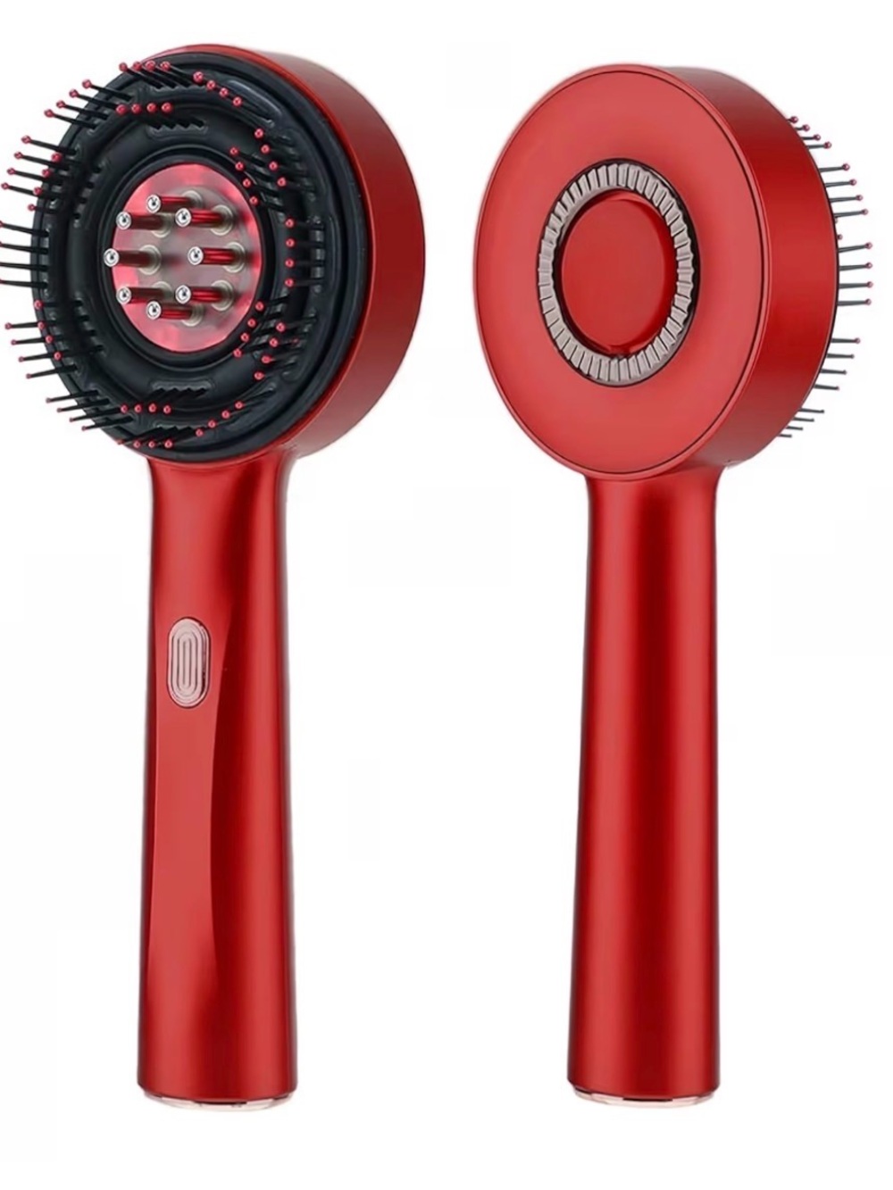 Red Dual-Head Scalp Massage & Detangling Brush
